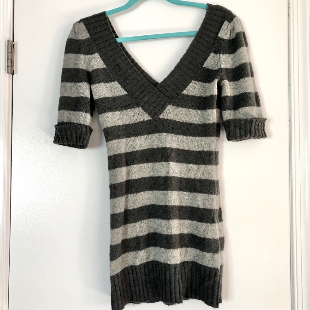 Guess Sweater striped v-neck tunic women’s